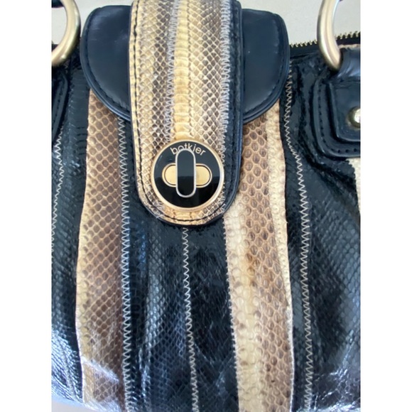 Botkier Black and Snakeskin Leather Handbag - Picture 3 of 8